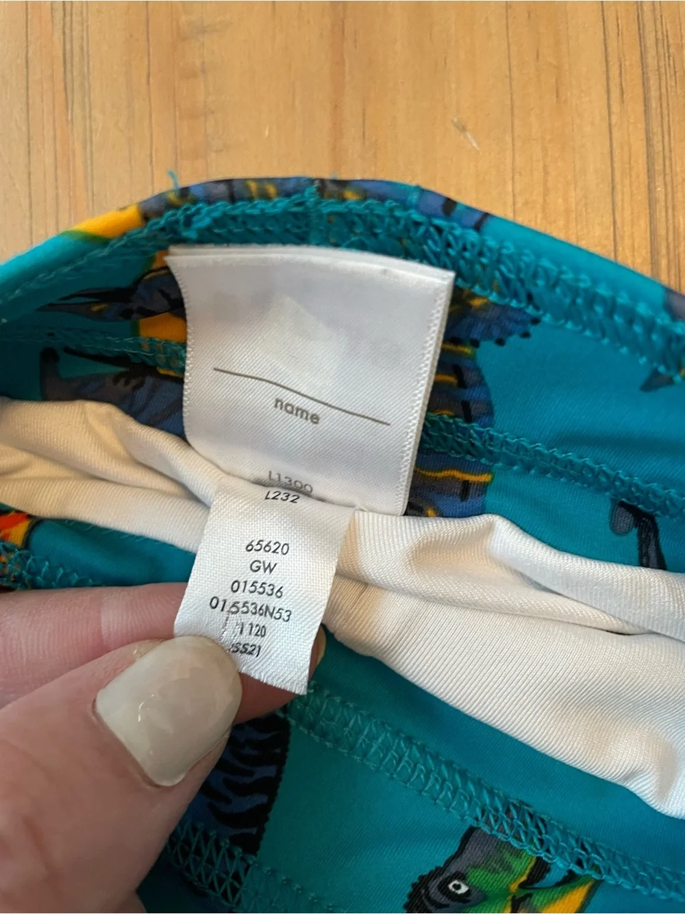 Hanna Andersson Baby 0-3 Months Dinosaur Turquoise Swim Shorts Bathing Suit